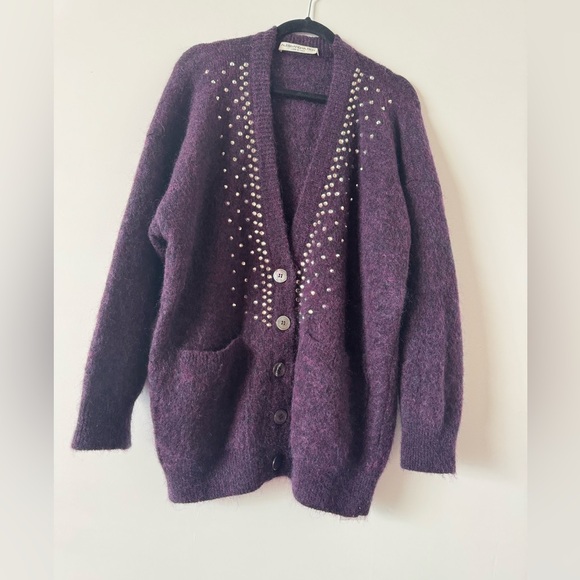 ALESSANDRA RICH
MOHAIR-BLEND LONG CARDIGAN WITH CRYSTALS size 40 - Picture 11 of 15